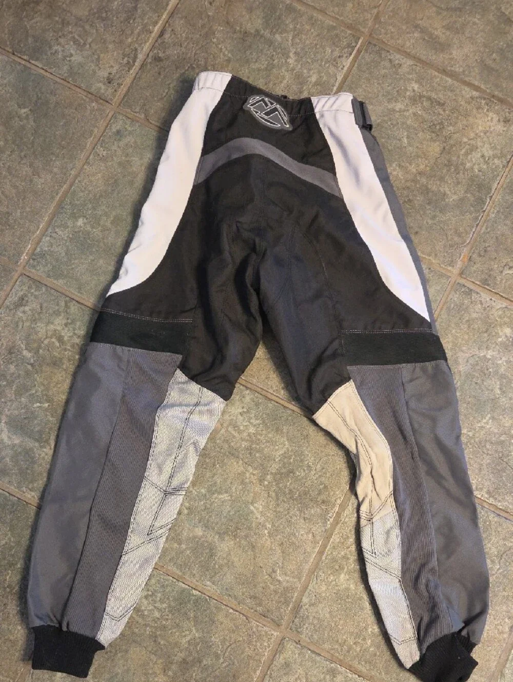 Marshall Racing Gray, Black and Cream Hybrid Riding Pants